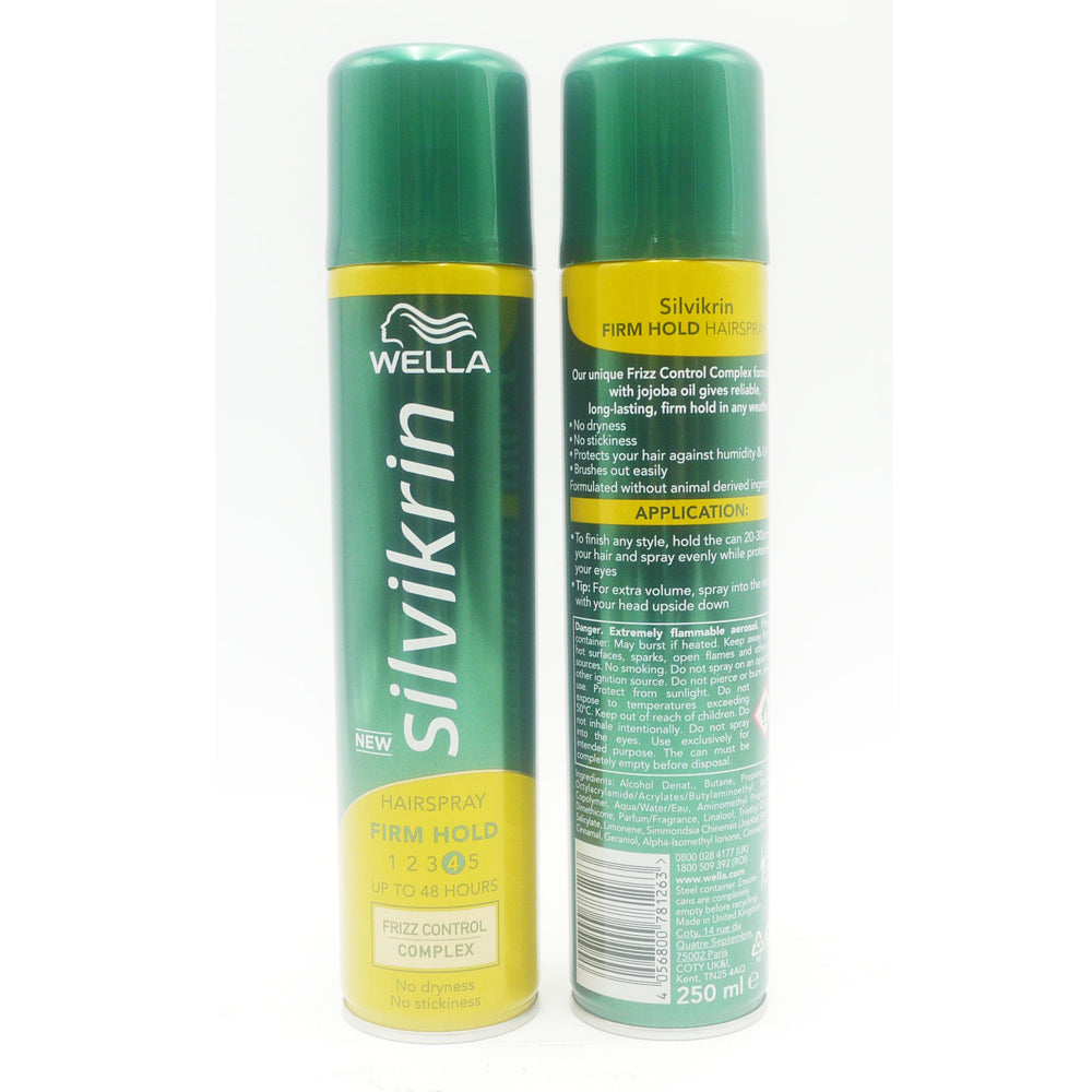 Wella-Silvikrin-Firm-Hold-Classic-Hairspray-250ml. Wella-Silvikrin-Firm-Hold-Classic-Hairspray-250ml.